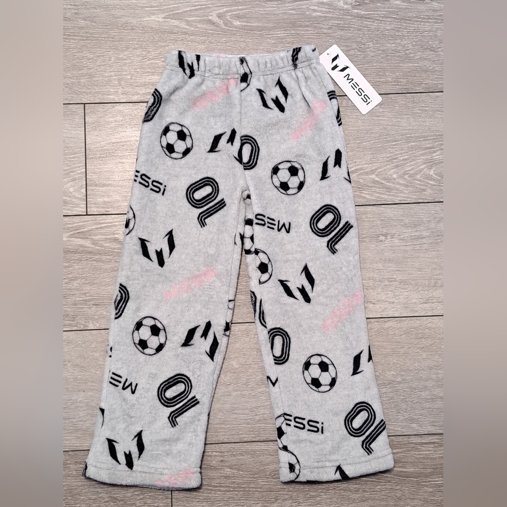 Brand New Gray Messi Soccer Print Pajama Pants